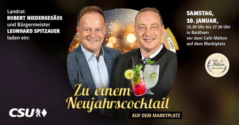 Zu einem Neujahrscocktail