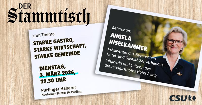 Der Stammtisch mit Angela Inselkammer